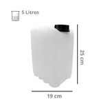 Bidon De Polietileno Con Tapa De 5 Litros R-51