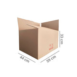 Caja de Cartón para Envíos y Mudanzas 59x44x33 cm - Pack 15 Piezas