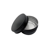 Tarro Pomadera de Aluminio Negro  50 grs con Tapa