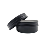 Tarro Pomadera de Aluminio Negro  50 grs con Tapa