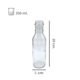 Botella de Vidrio BBQ 350ml R-38 Sin Tapa