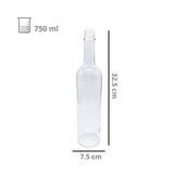 Botella de Vidrio R-28/350 Sin Tapa