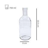 Botella de Vidrio Tulum Tequilera 750ml Sin Tapa