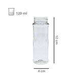 Envase Especiero de Plástico Transparente de 120ml R-38/400 Sin Tapa