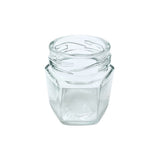 Frasco de Vidrio Hexagonal R-43 Twist Off Sin Tapa
