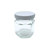 Frasco de Vidrio Hexagonal R-43 Twist Off Sin Tapa