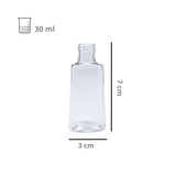 Botella Piramidal de Plástico 30 ml R-15/415 Sin Tapa Mayoreo x 1000 Piezas