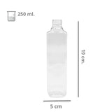 Botella de Plástico Rectangular para Envase R-24/410 Sin Tapa