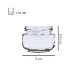 Frasco de Vidrio Redondo para Envase R-63 Twist Off 4 oz / 110 ml Transparente Sin Tapa