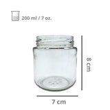 Frasco de Vidrio Redondo para Envase R-63 Twist Off Transparente Sin Tapa