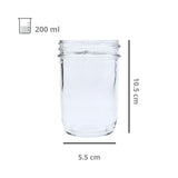 Tarro de Vidrio Cilindrico KRISKA 200ml R-70/450