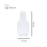 Botella Exprimible de Plástico (Squeeze Bottle) para Salsas y Aderezos R-33/400 Sin Tapa