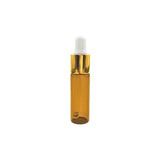 Gotero Vidrio 5 ML Ambar con Pipeta Dorada R-13