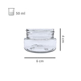 Tarro de Plástico Transparente para Envase R-58/410 Sin Tapa
